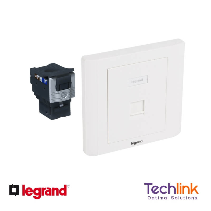 Mặt ổ cắm mạng đơn Cat5e Keystone RJ45 Legrand giá rẻ