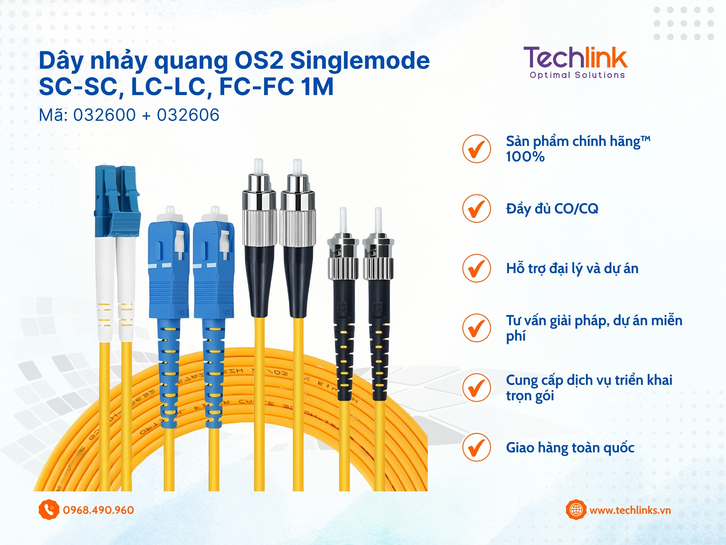 Dây nhảy quang Single mode Legrand