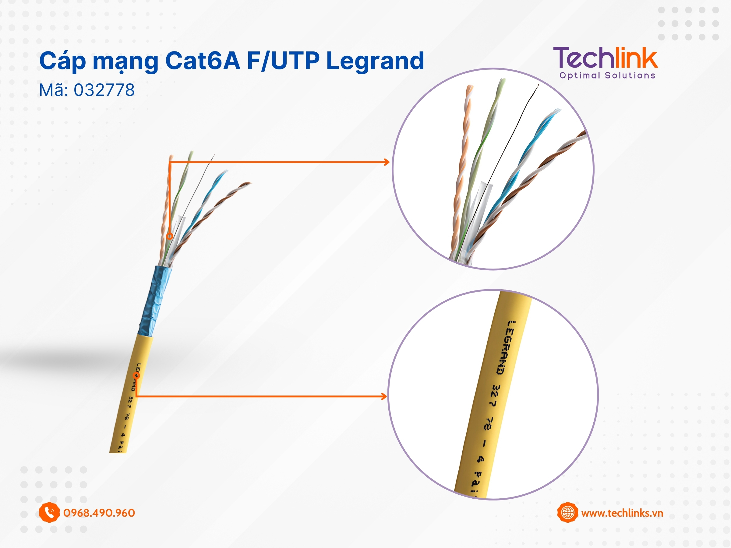 Cáp mạng Cat6A Legrand