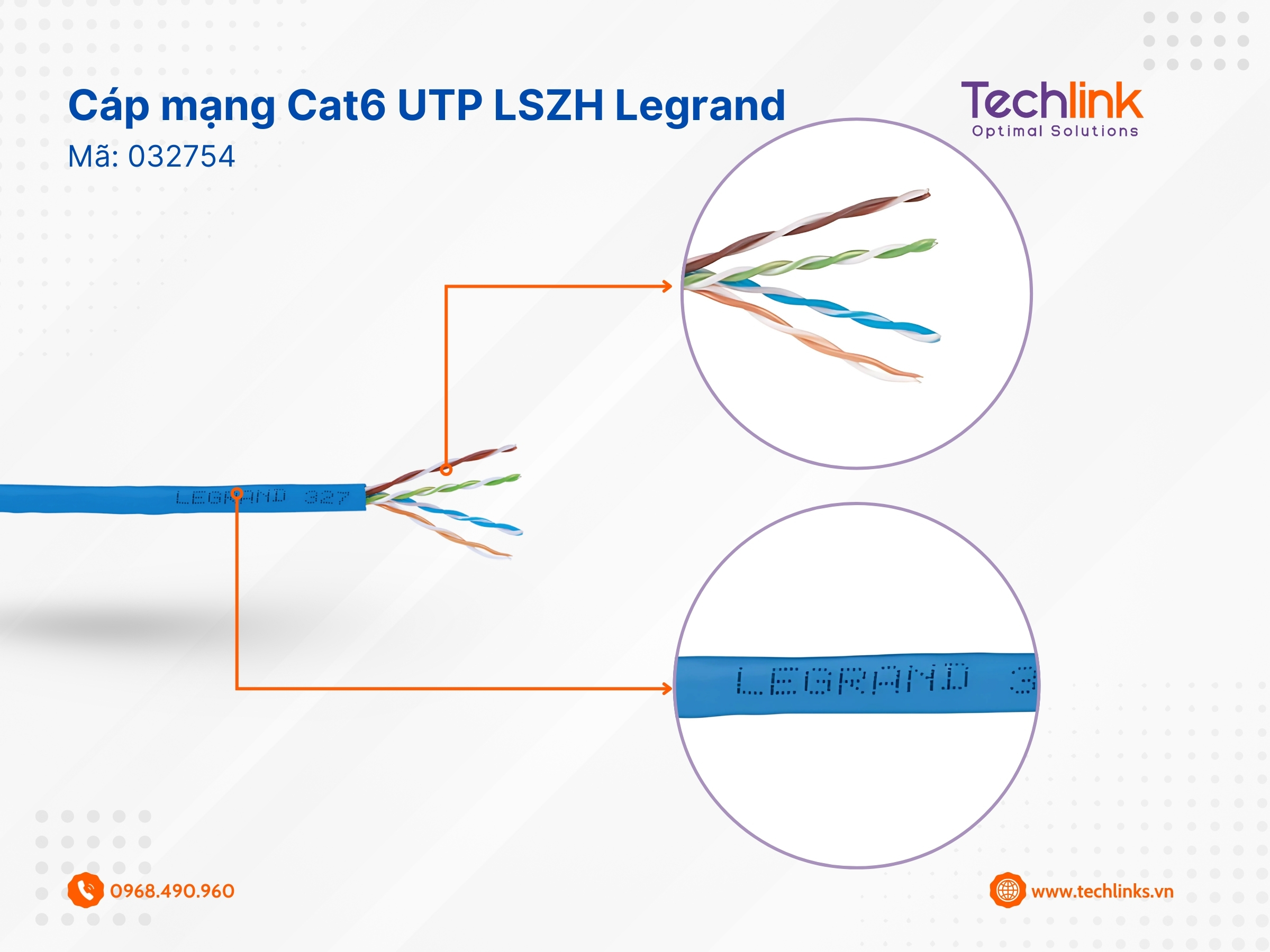 Dây cáp mạng Legrand Cat6